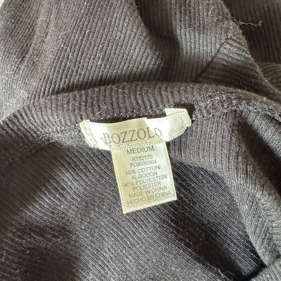 Bozollo Ribbed Black Long Sleeve - Picture 2 of 3